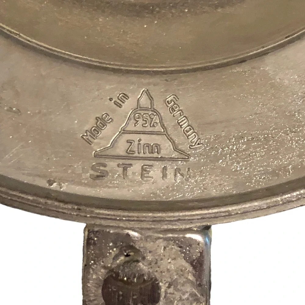 Vintage German‎ Tall Beer Stein - Lidded
